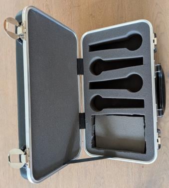 Drie hard case instrument koffers