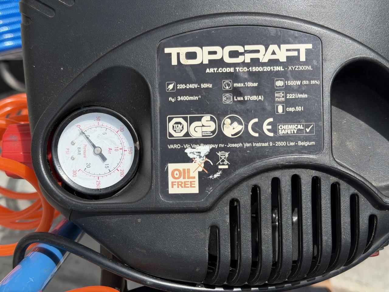Compressor met hogedruk slanghaspel