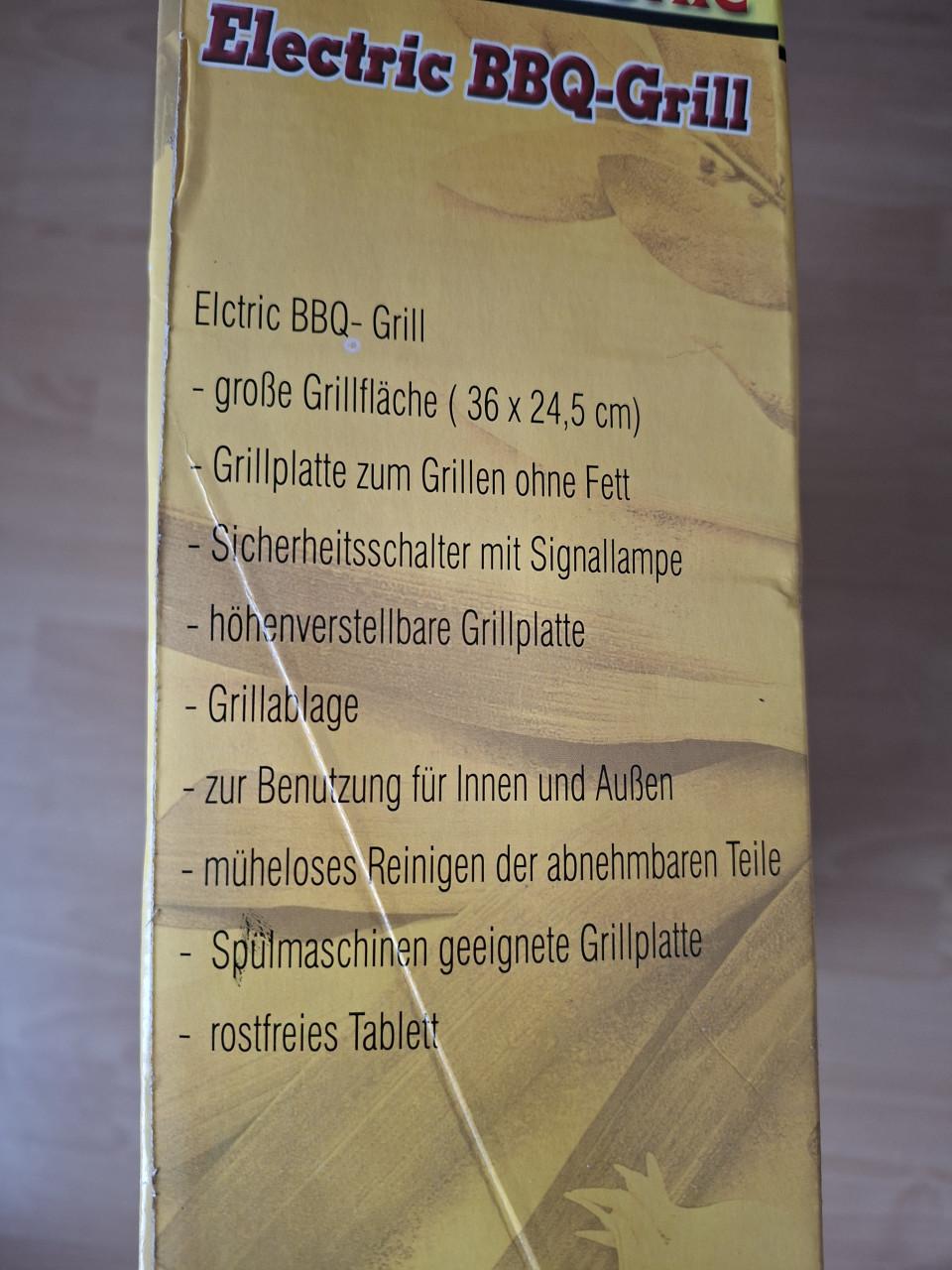 Electrische bbq grill NIEUW in doos