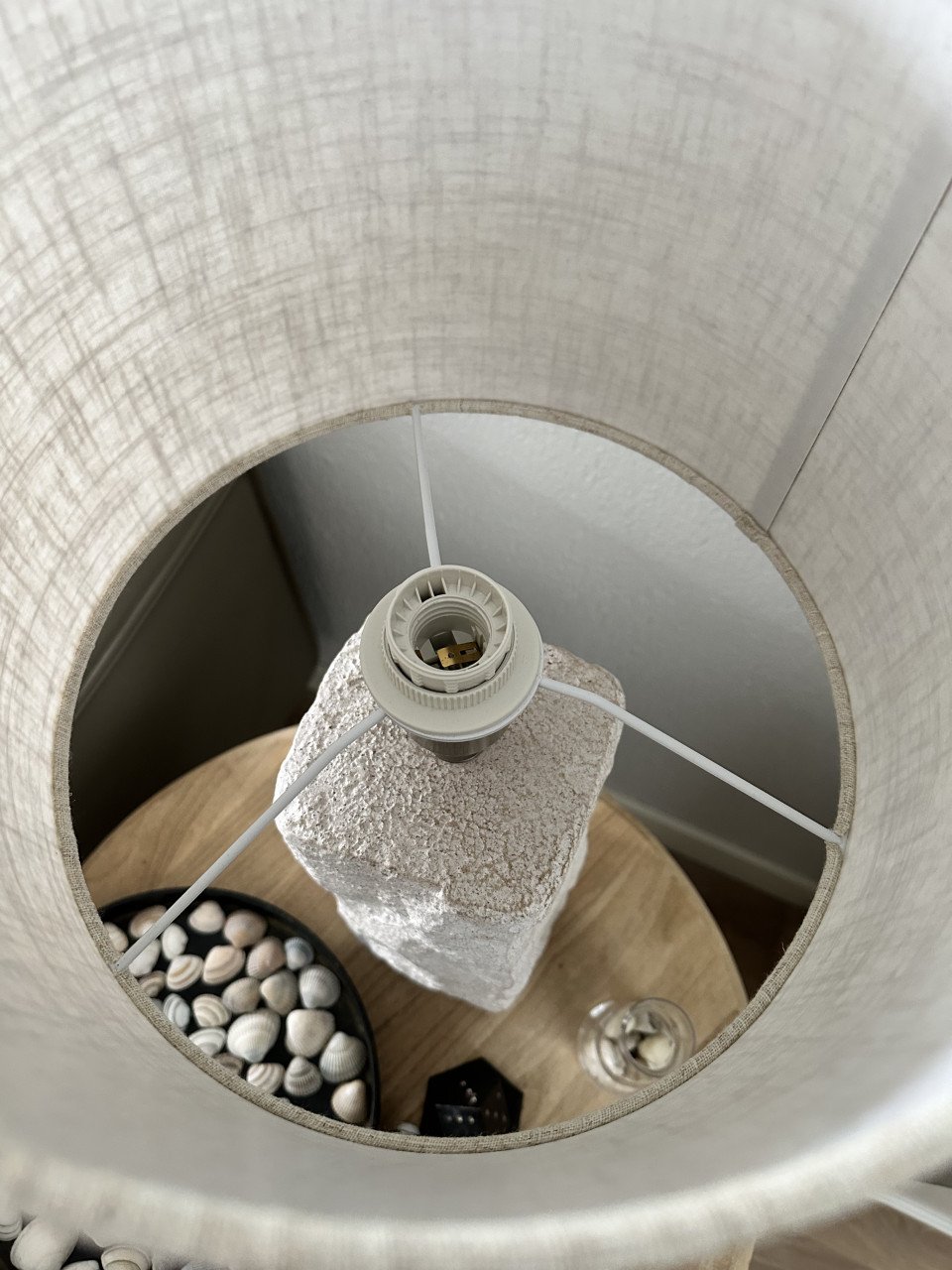 Lampenkap, beige/zand. Nieuw