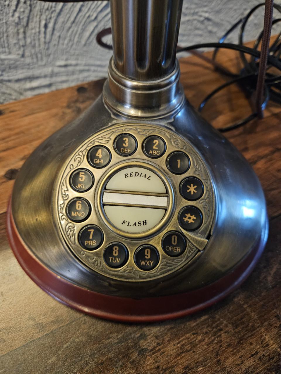 Vintage messing Telefoon - Decoratief Model met Druktoetsen