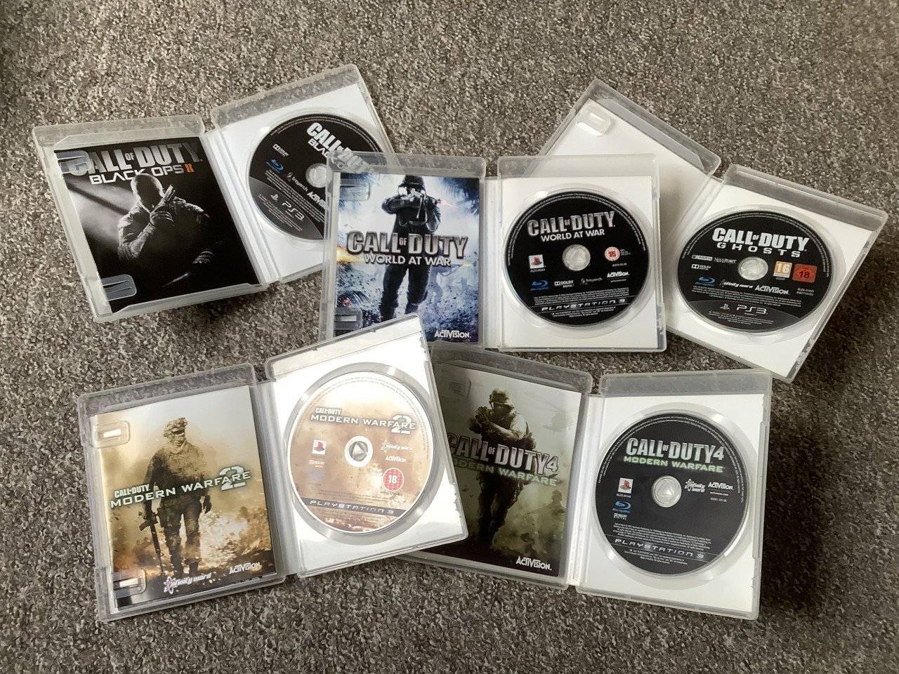 Voor de liefhebber, PS3 spellen Call of Duty, 5 verschillende games.