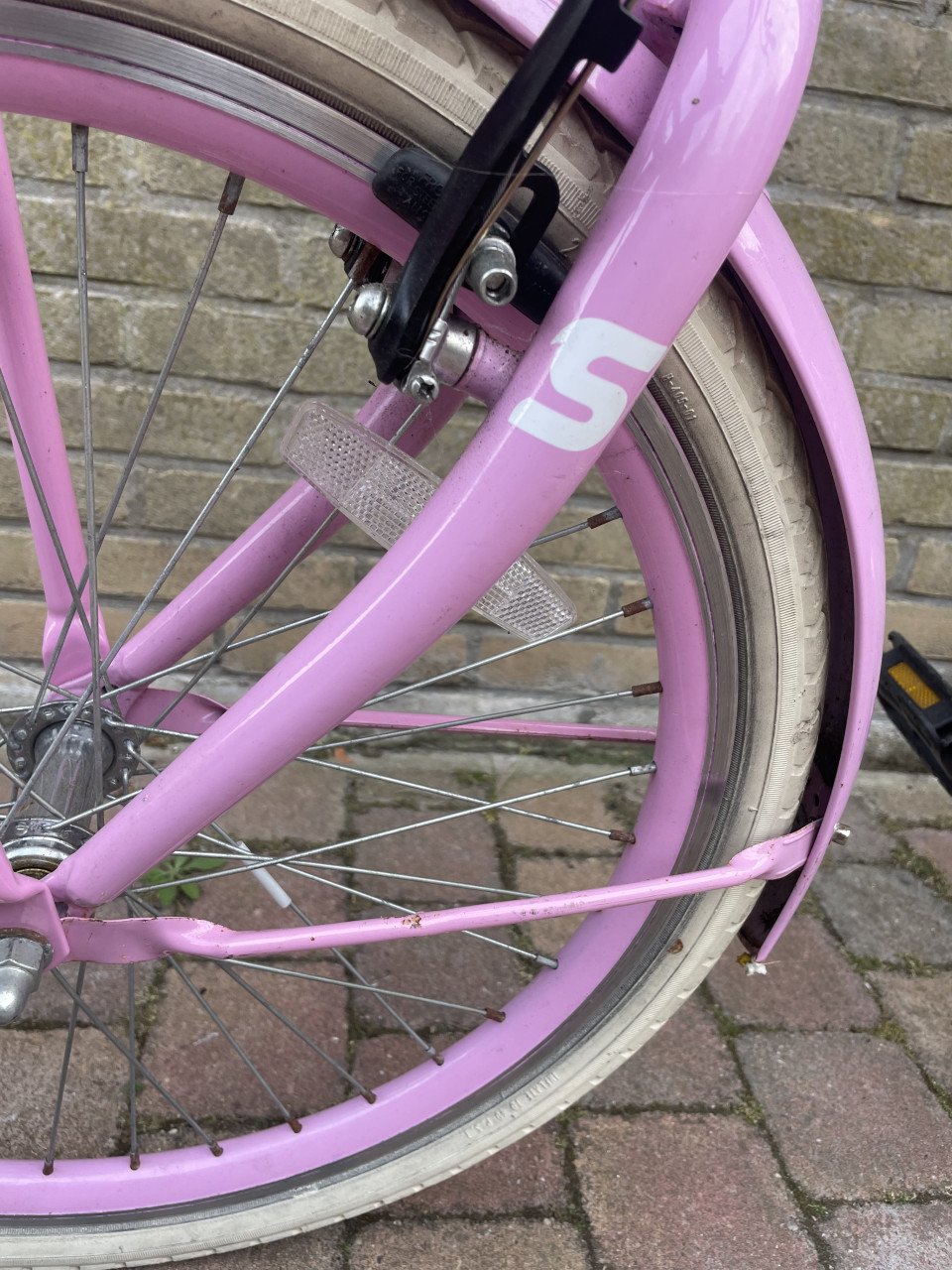 Meisjes fiets roze Spirit 22 inch