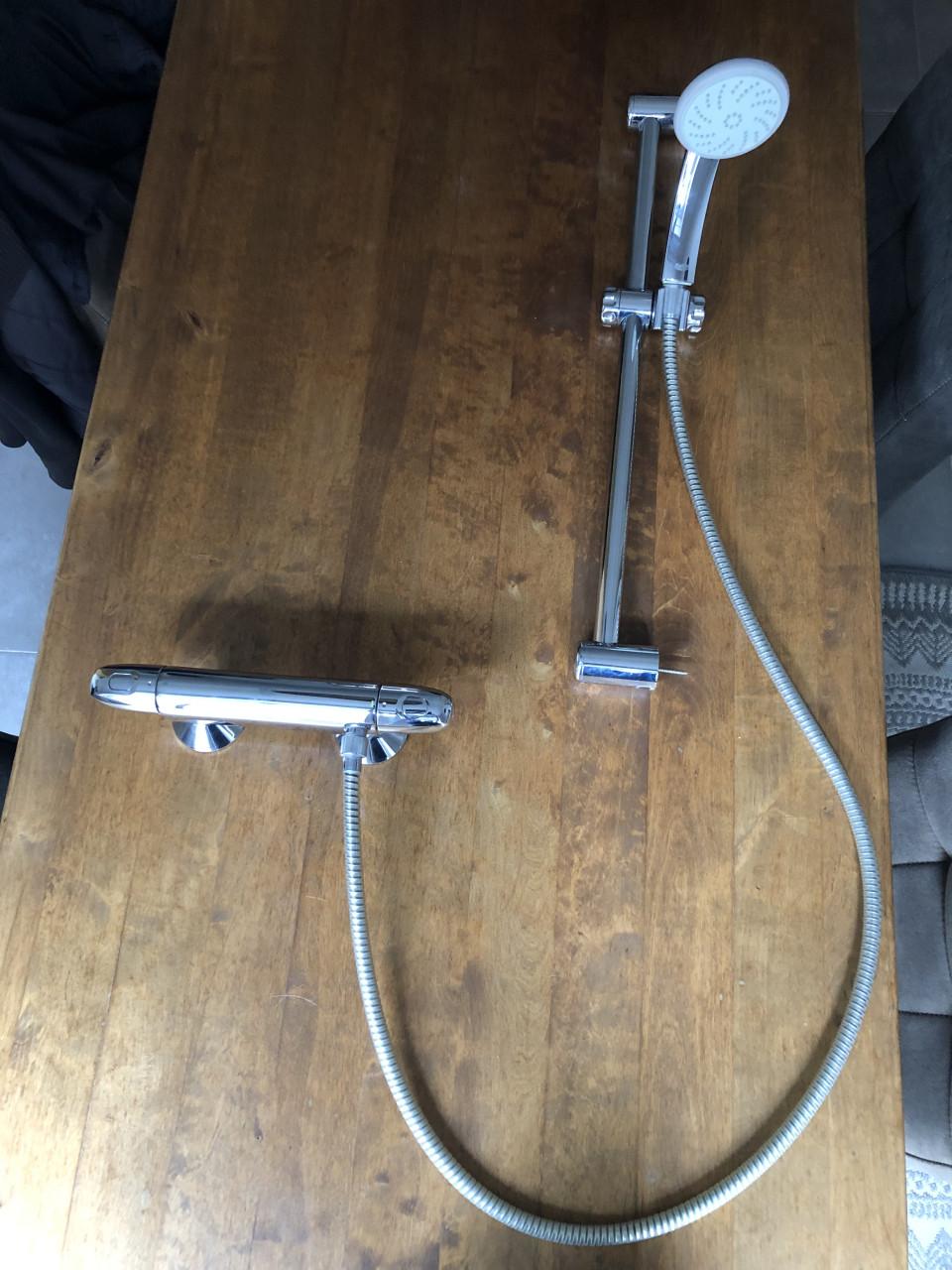 Grohe thermostaat douchekraan, glijstang en douchekop