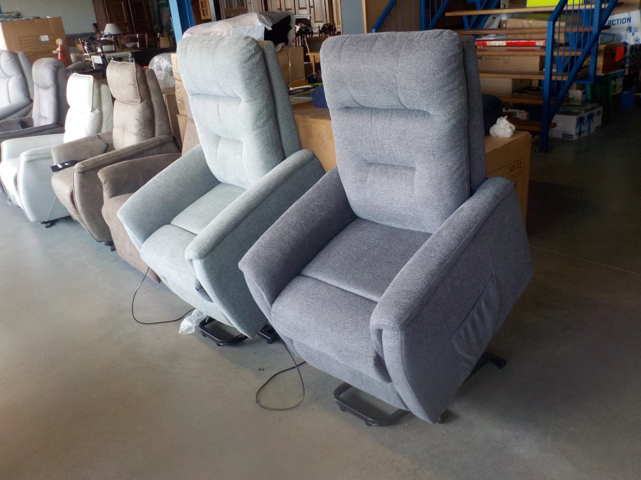 Nieuwe stoffen elektrische sta-op relax fauteuil SPECIALE AANBIEDING