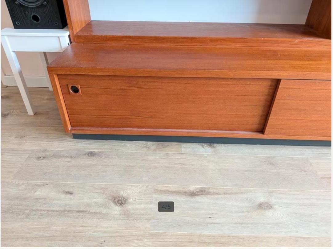 Vintage teak wandmeubel