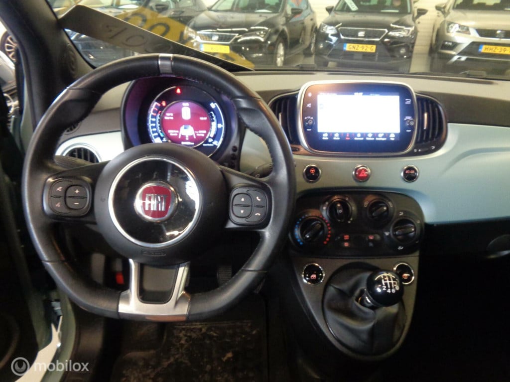 Fiat 500 C 1.0 hybrid launch edition/airco/16''lm velgen/half leer/1st eig/