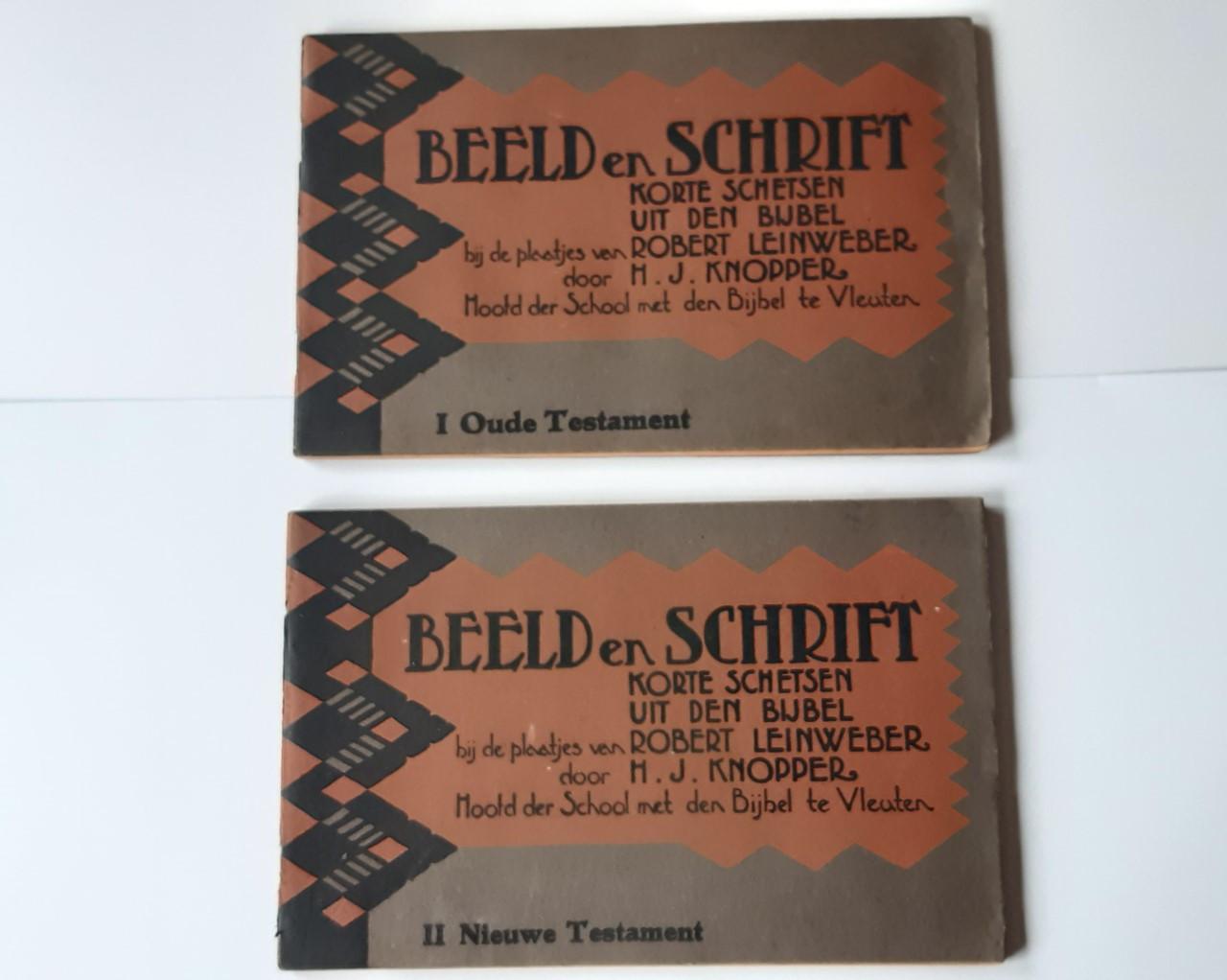 2 Zondagschoolboekjes: beeld & schrift Robert Leinweber, Knopper, Vleuten