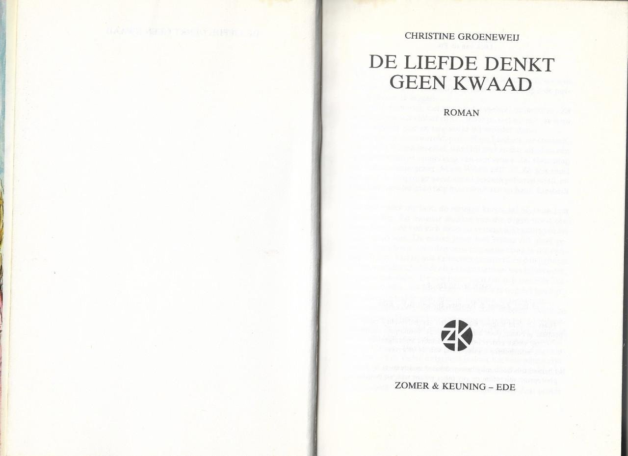 Boeken   B 59 De liefde denkt  geen kwaad  192 bladzijden