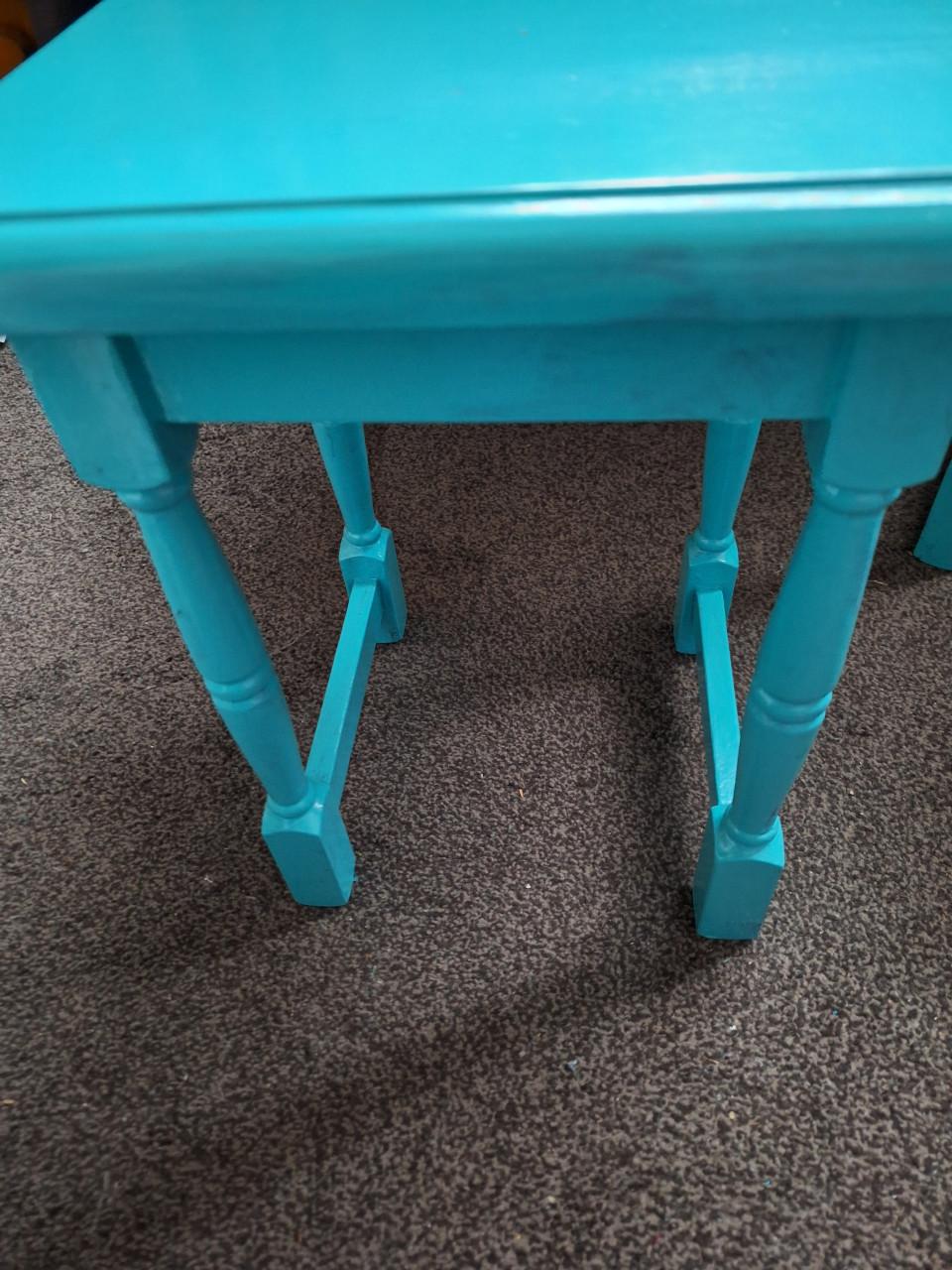 5 x turquoise blauw