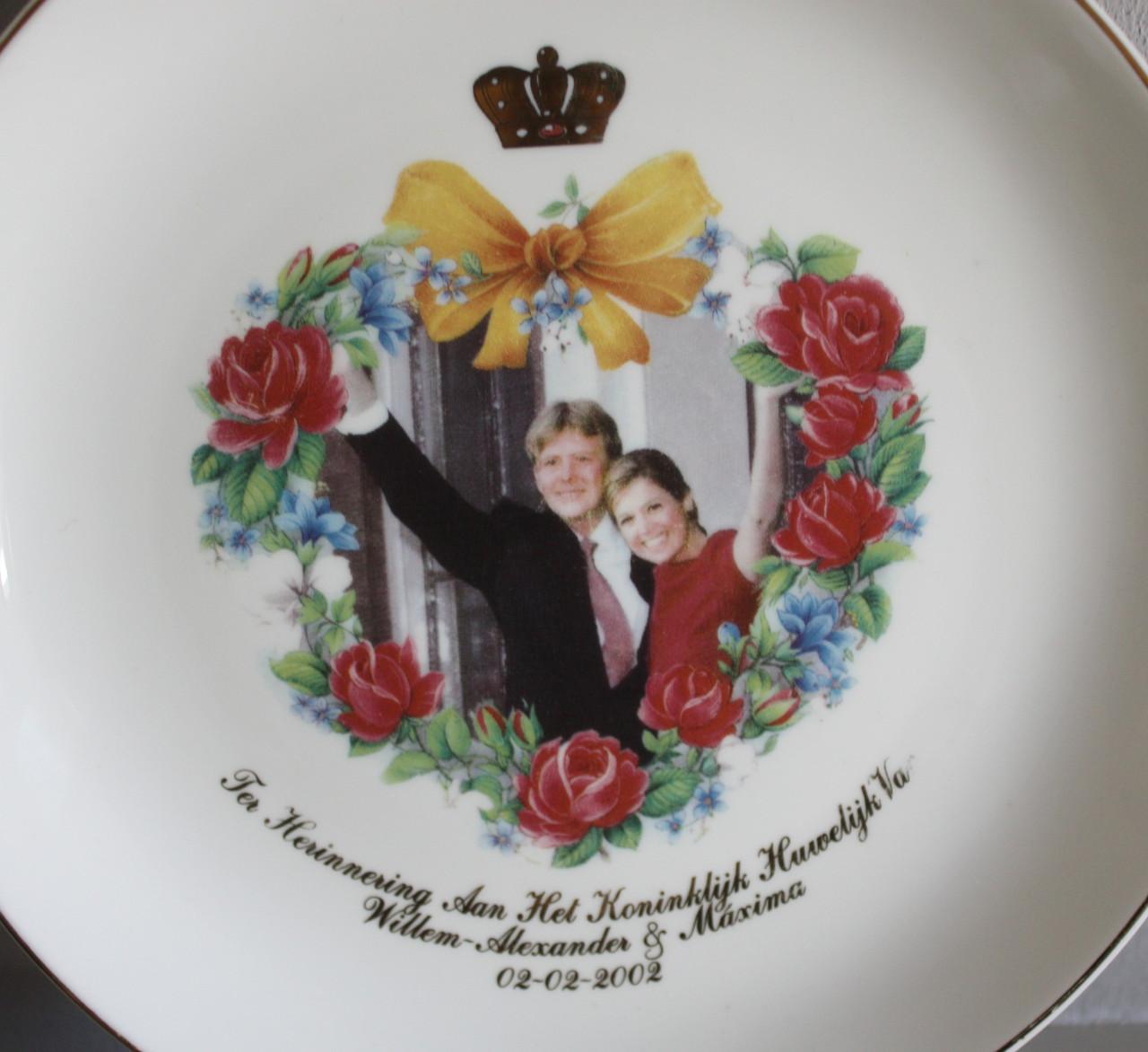 Bord huwelijk willem alxsander