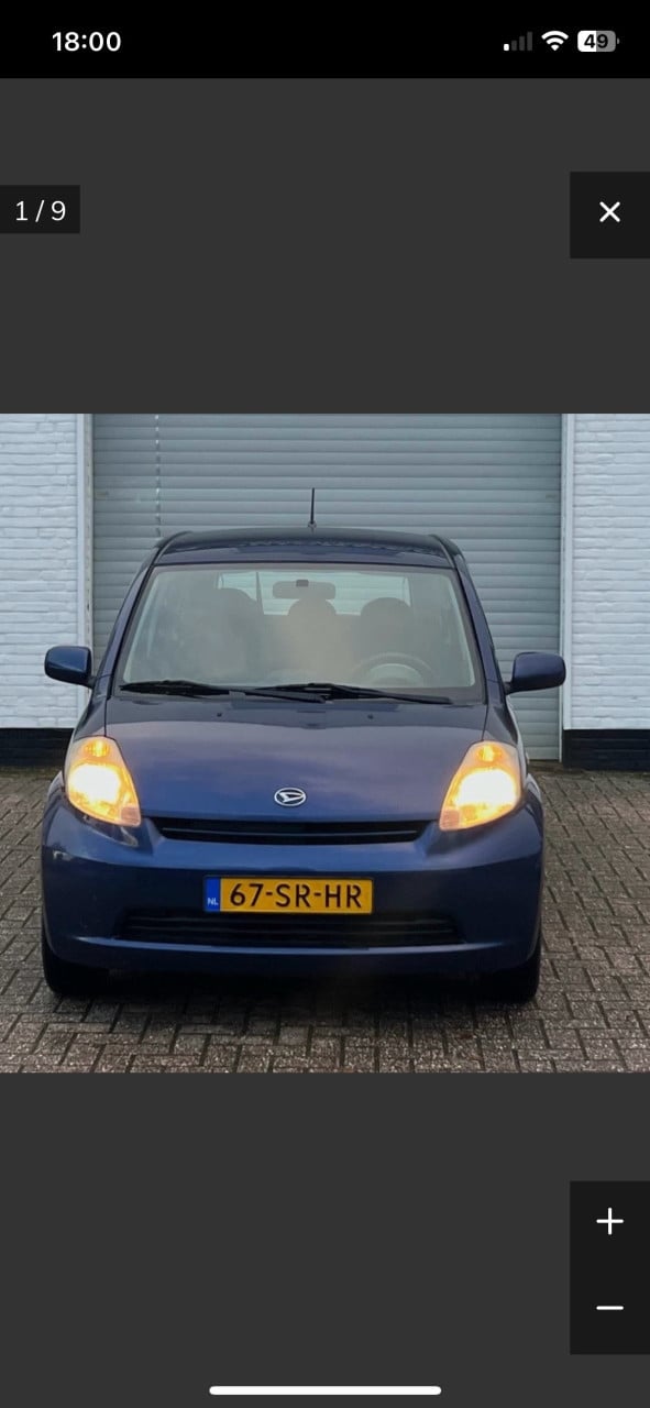 Daihatsu Sirion APK nov 2025 met blikschade dus KOOPJE