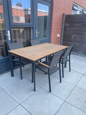 Tuinset met 4 stoelen