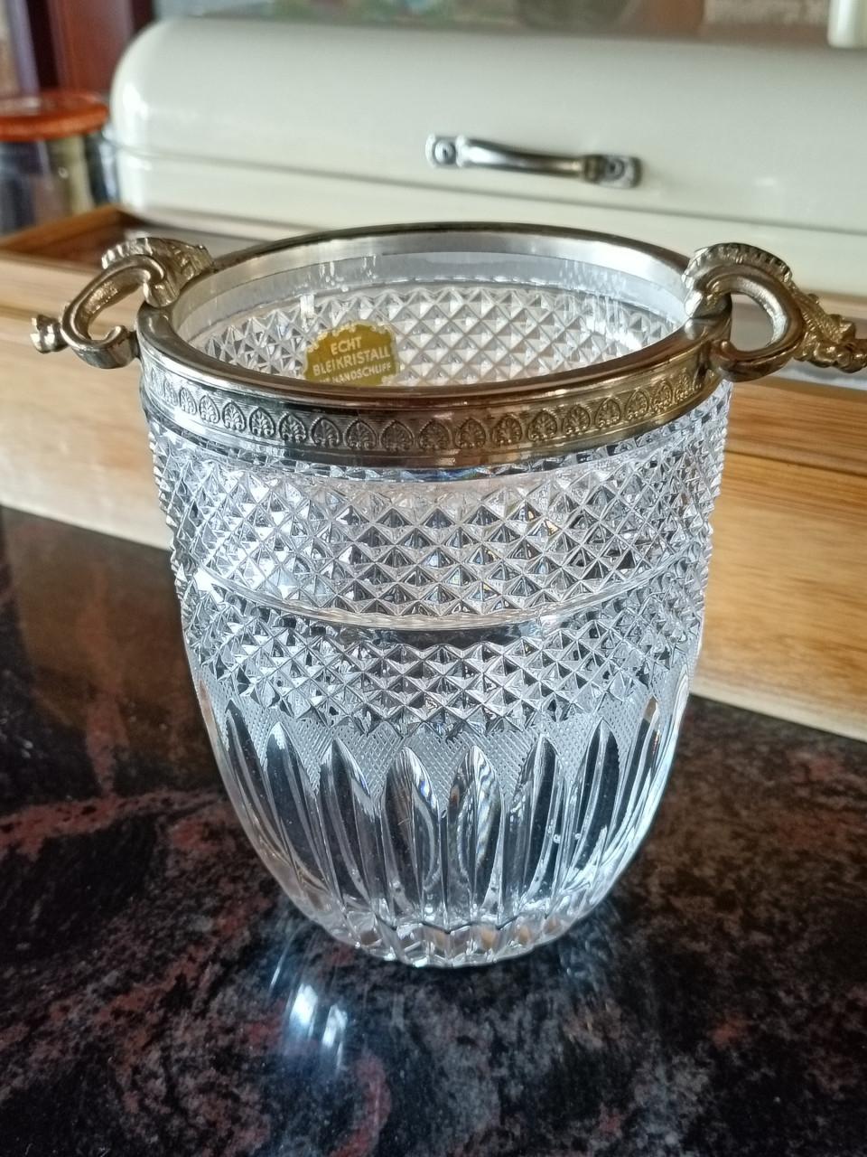 Vintage kristallen ijsemmer