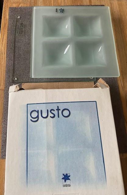 Nieuwe Gusto glazen serveerschaal, hitte bestendig tot 250*