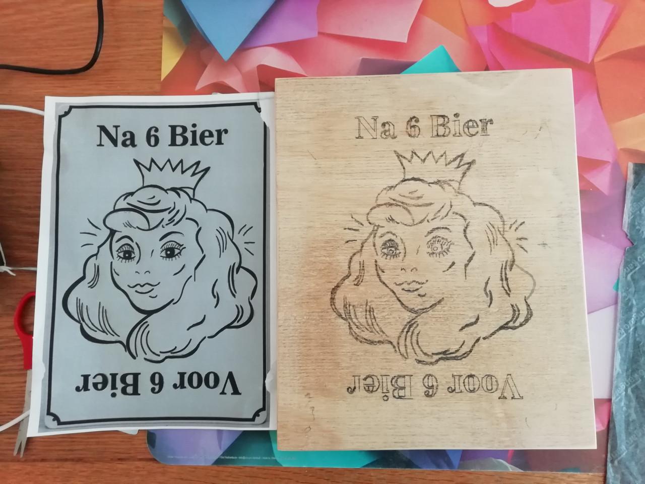 Voor en na 6 bier