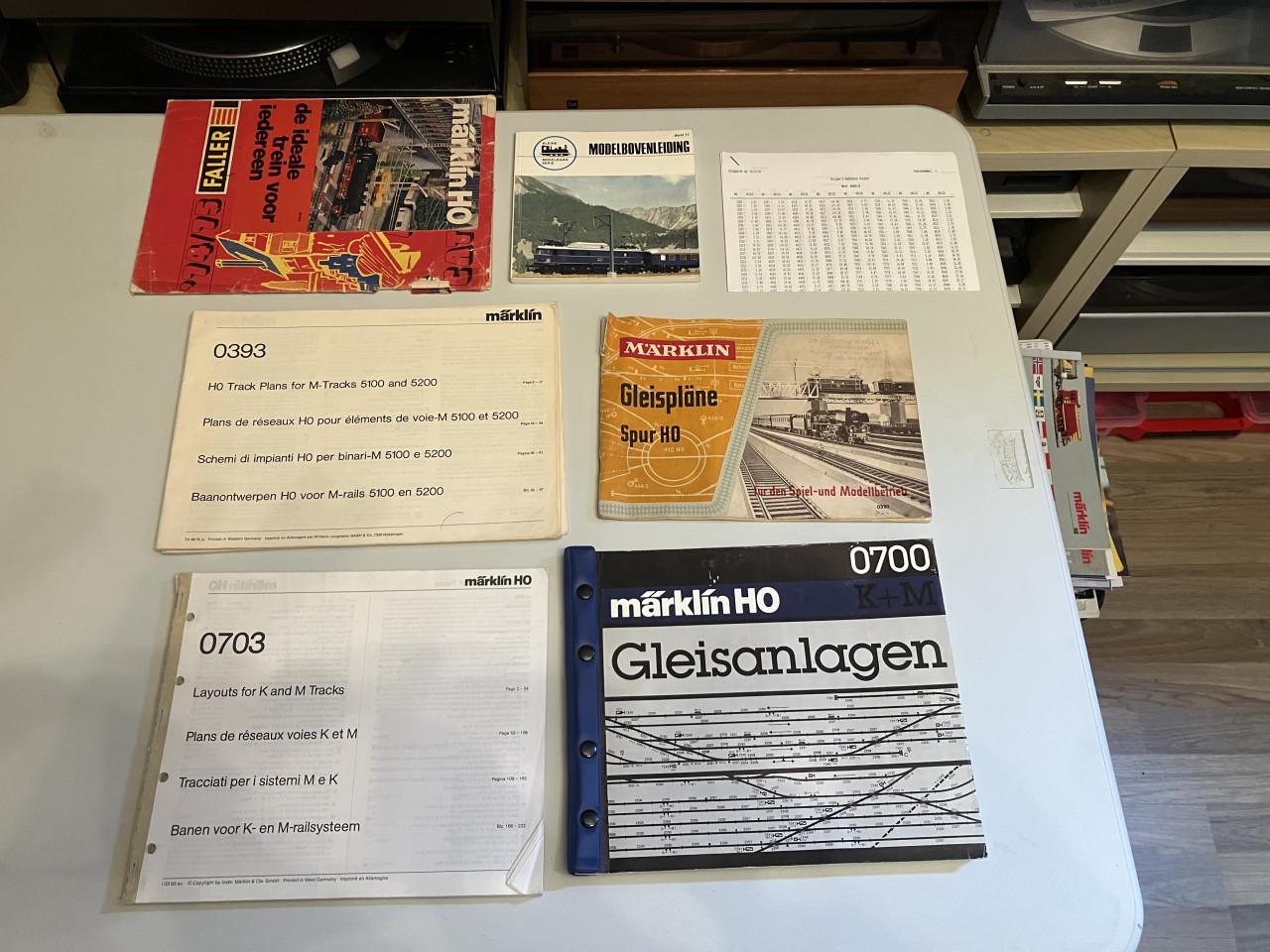 Verzameling Märklin jaarboeken exportfolders gleisanlagen