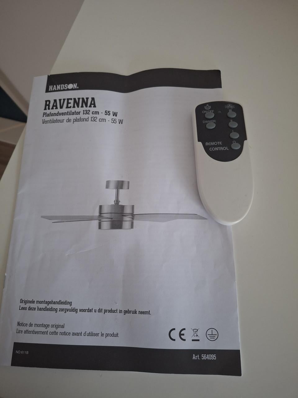 Gratis plafondventilator met licht