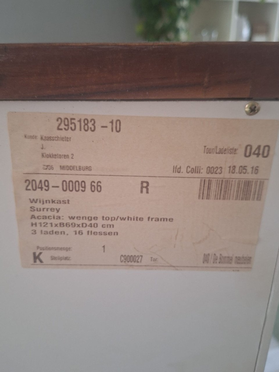 Leuke wijnkast
