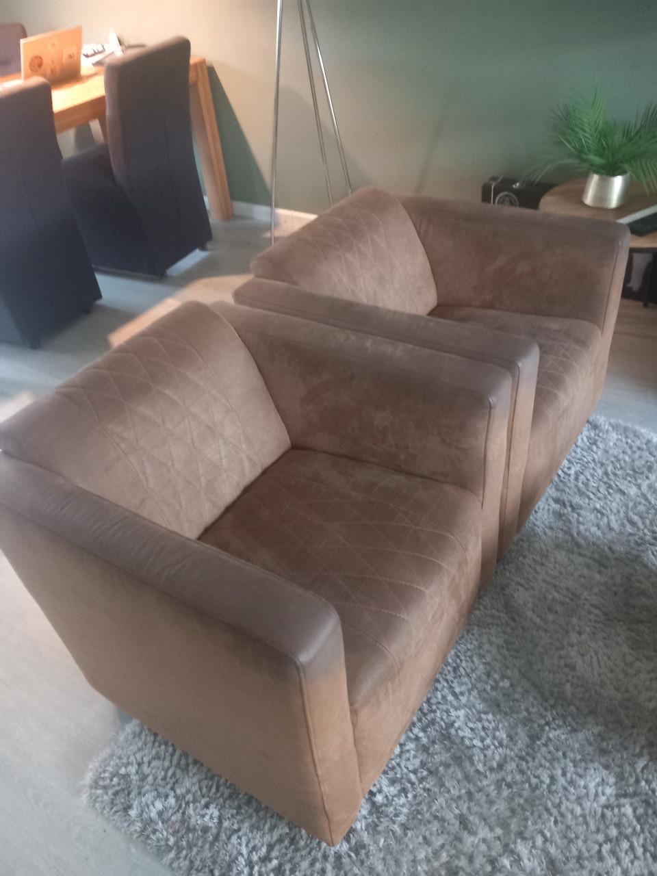 2 x Fauteuil cognac
