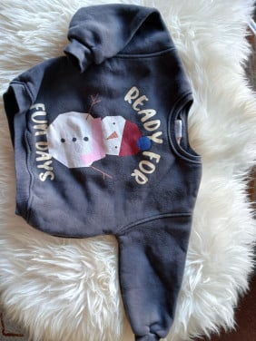 Wintershirt met sneeuwpop