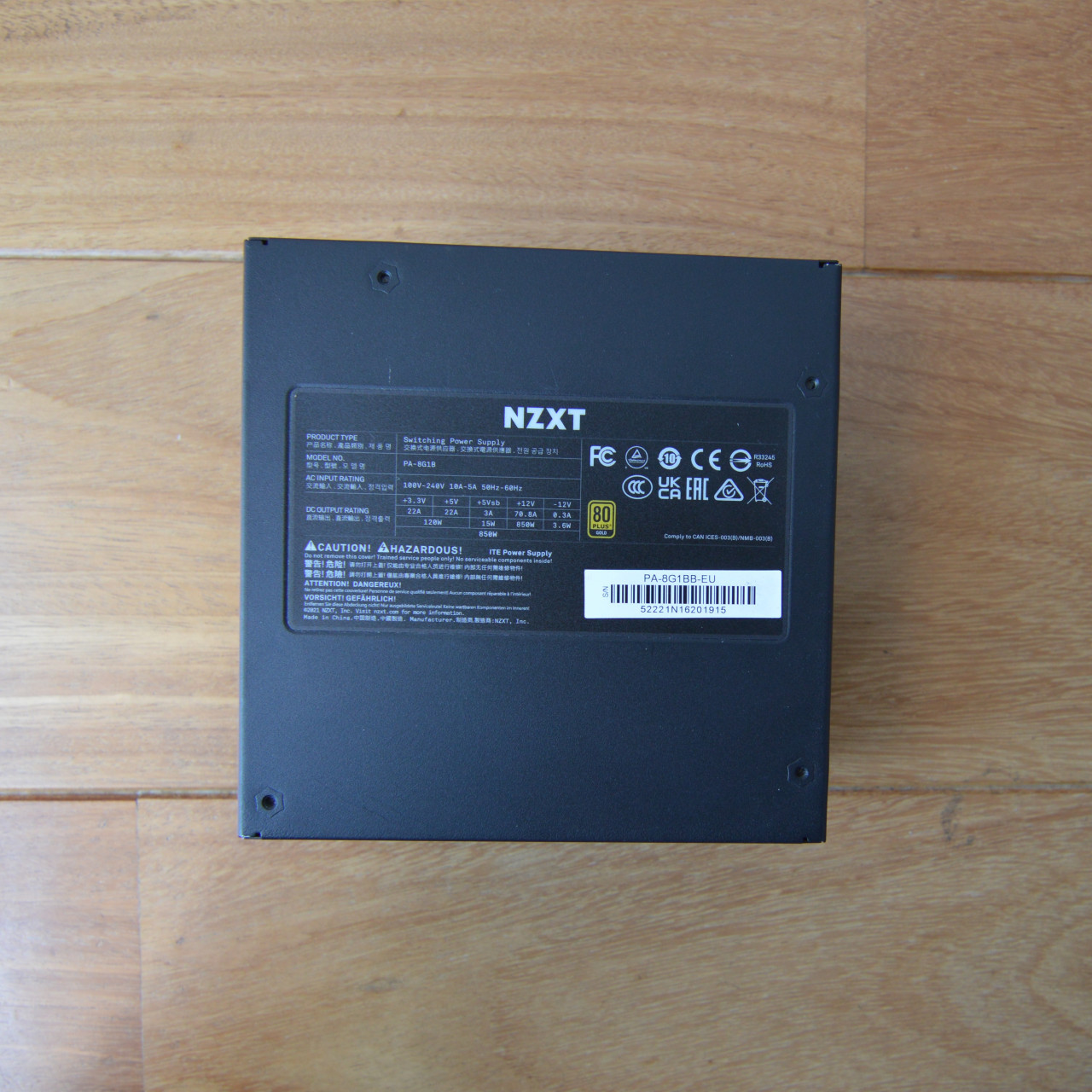 NZXT C850 Gold v2, weinig gebruikt