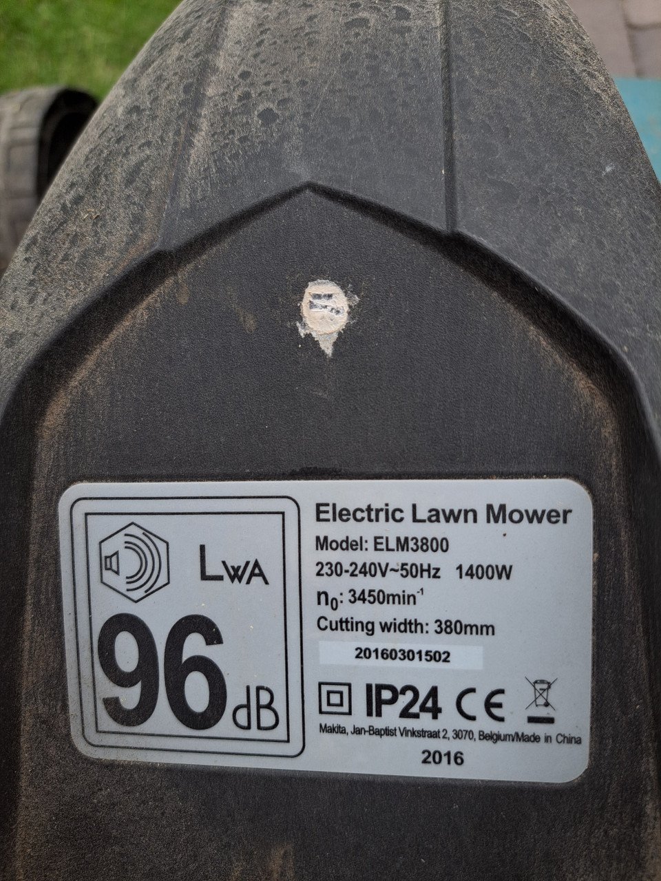 Grasmaaier Makita ELM 3800 230 V 38 cm