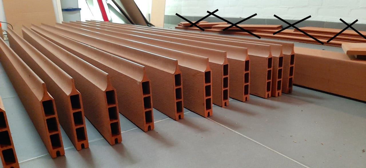 Houtcomposiet stapelplanken - Voor één schutting van 180x180 - NIEUW