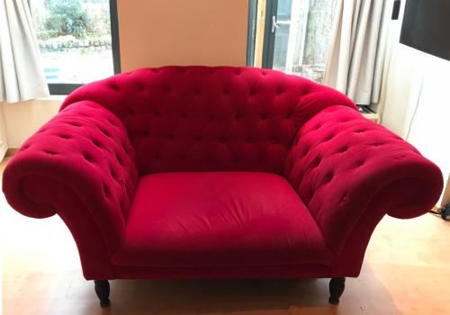 Loveseat - rood velours (merk Montel)
