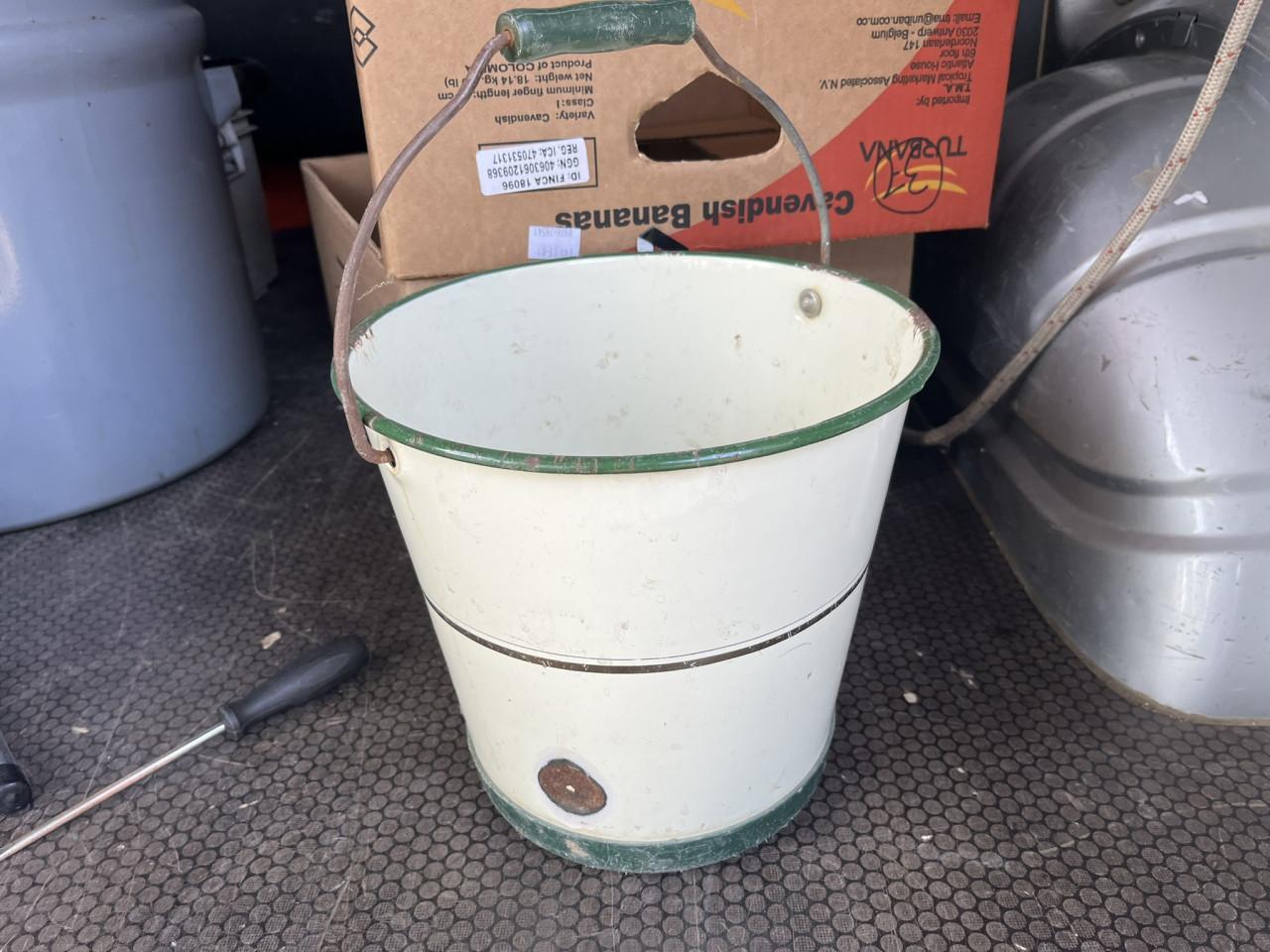 Emaille emmer "Groenten"