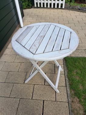 Massief houten opklapbaar tuin tafeltje