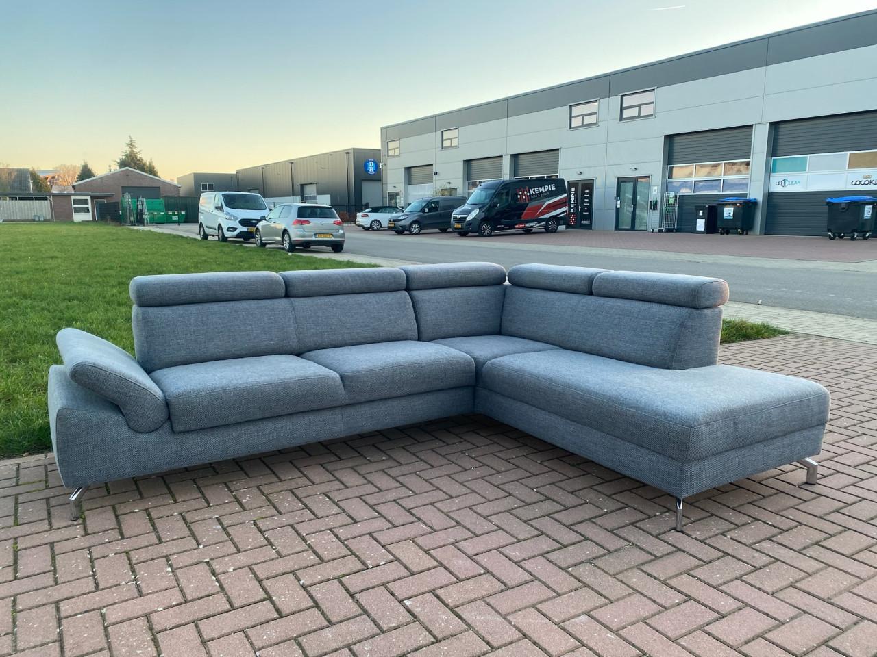 Montèl Grijze Stoffen Hoekbank- Gratis bezorging NL