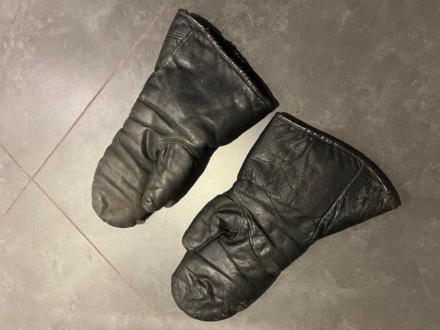 Vintage leren motorhandschoenen