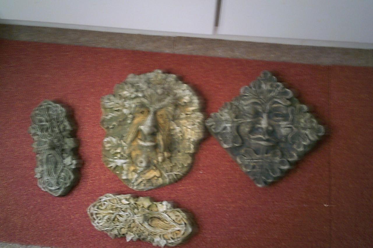 4 dlg set TUIN wandhangers - Green men - VORSTBESTENDIG.