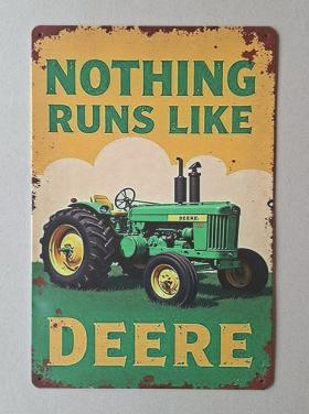 John Deere Metalen Bord