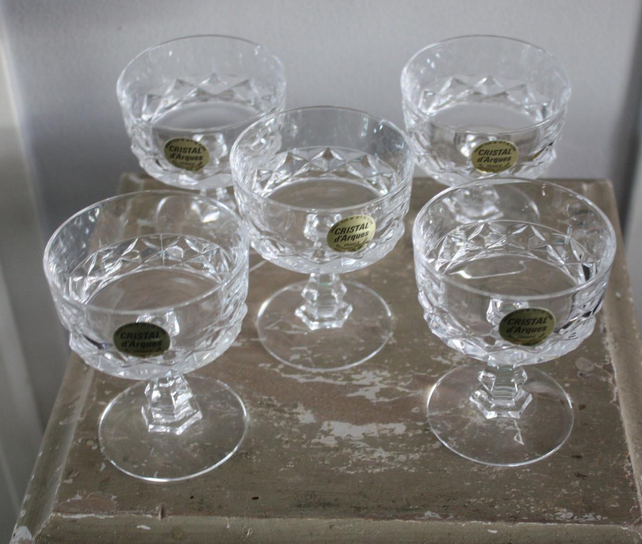 Set van 5 Cristal d’arques glazen