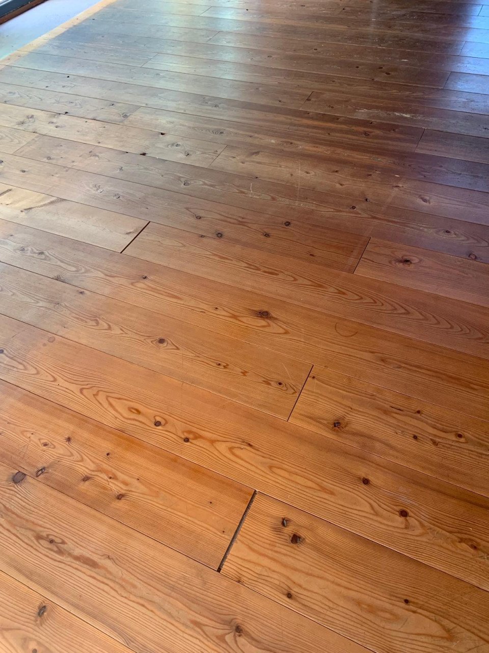 Oude massief houten  vloer