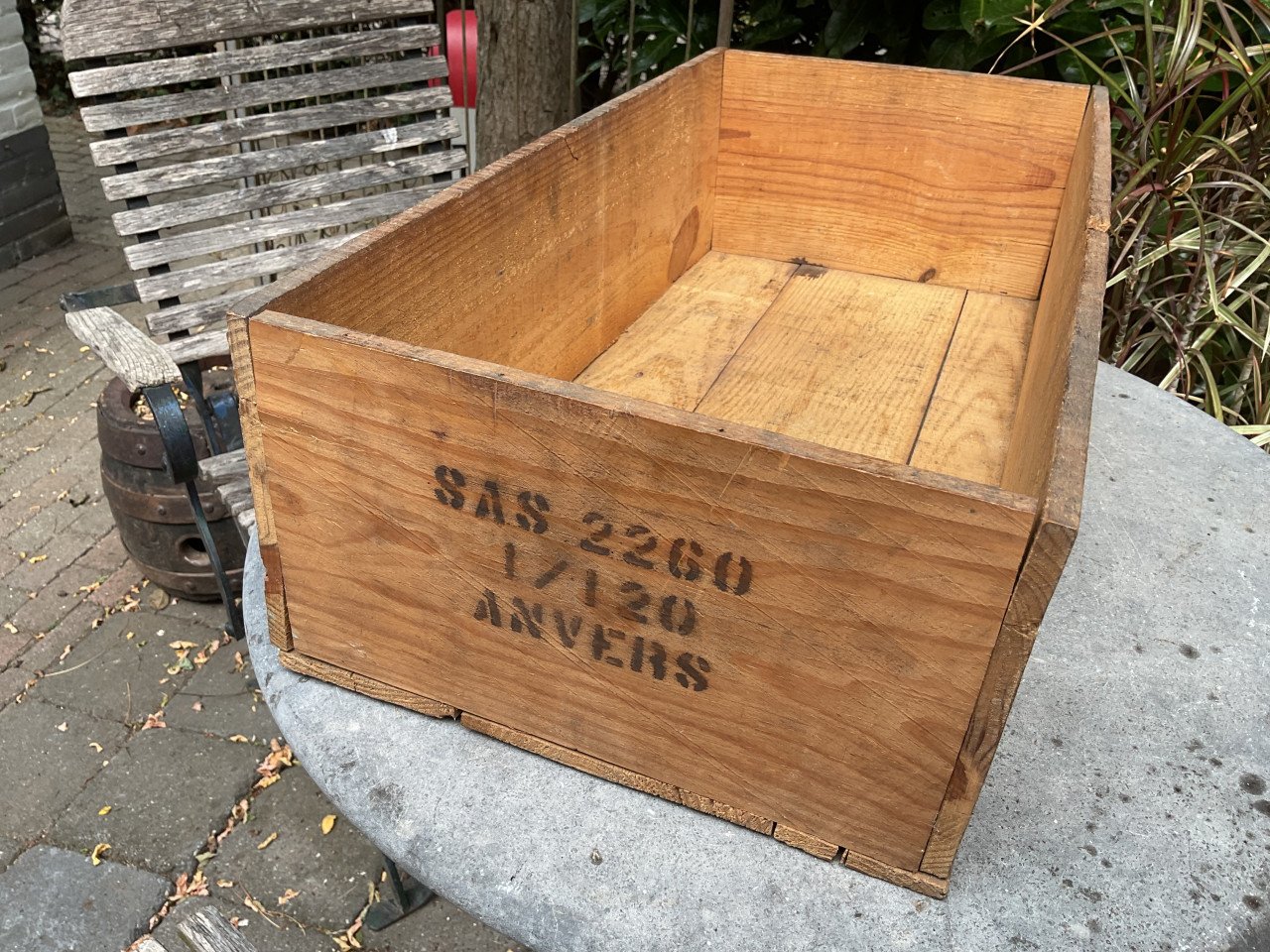 Houten sardine kist