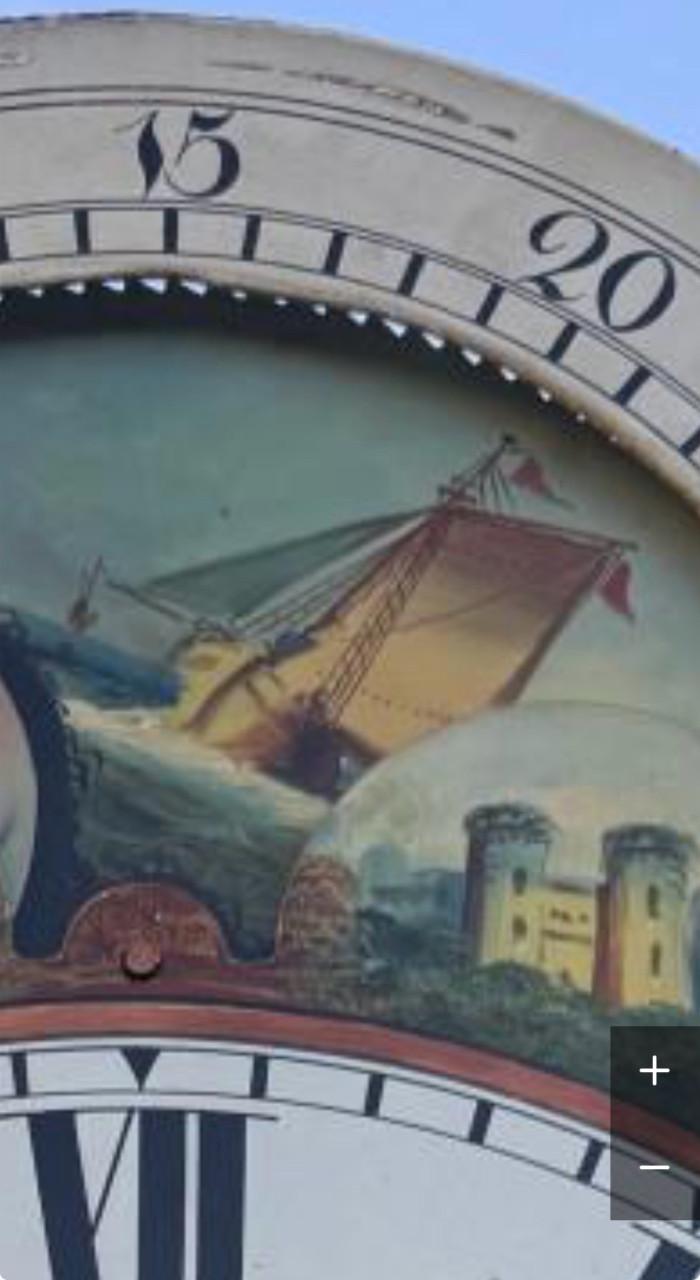 Zeer mooie zeer grote Engelse grandfather klok 19e eeuws