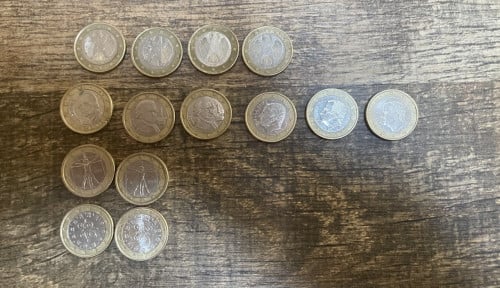 Verschillende 1 euromunten