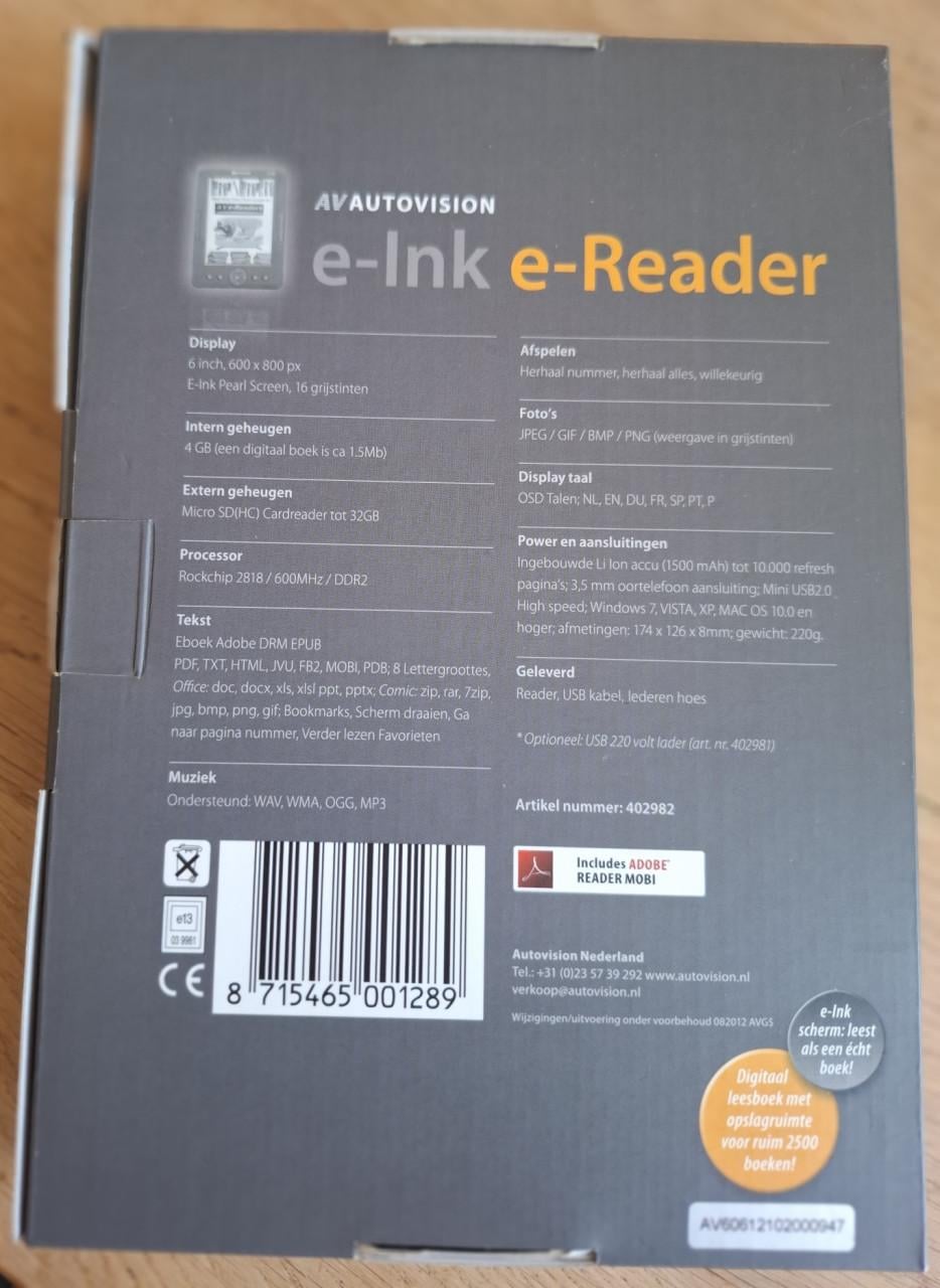 Autovision AV-606 e-Ink e-Reader