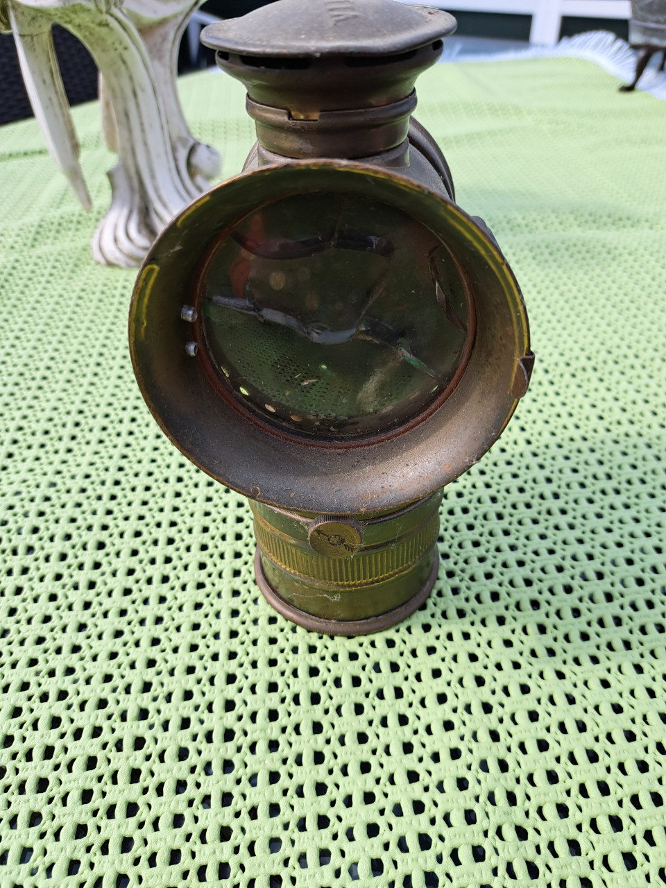 Carbiet lamp van fiets koper 1908
