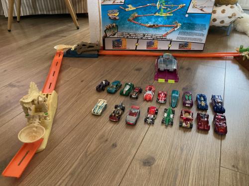 Hot Wheels Dino baan + auto's