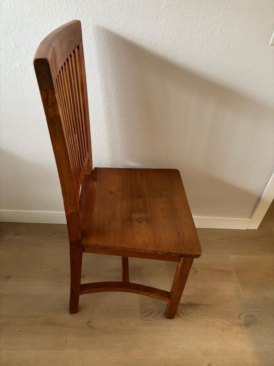 5 Teakhouten stoelen