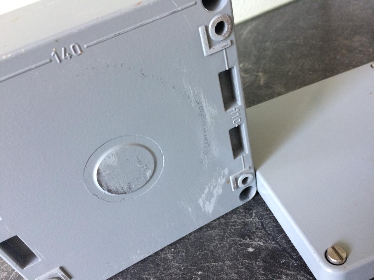 Waterdichte lasdoos / aluminium €15,-