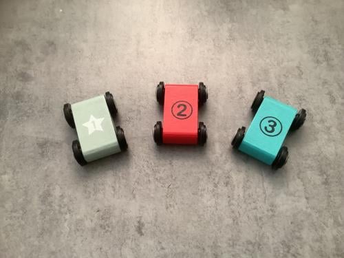 Voor de Little Dutch houten Rollerbaan - 3 auto’s