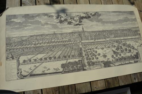 Grote dressoirprent Den Haag 105 x 55 cm