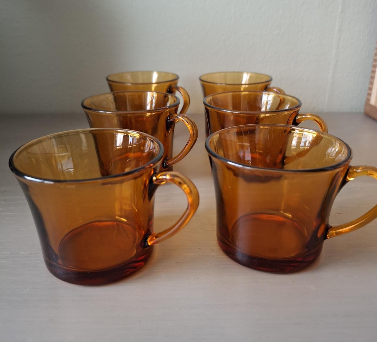 Vintage Kopjes, Arcoroc, 6 stuks