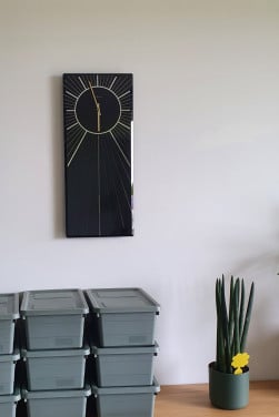 Glazen klok 70x30 cm