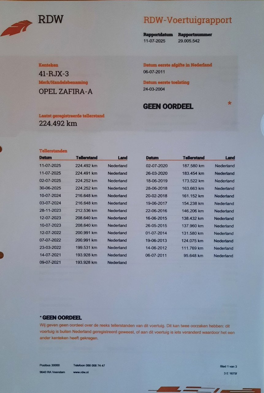 Opel Zafira 1.8 16V Elegance Automaat